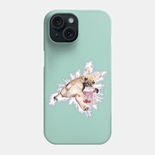 French bulldog with strawberry smoothie, French bulldog lovers Phone Case