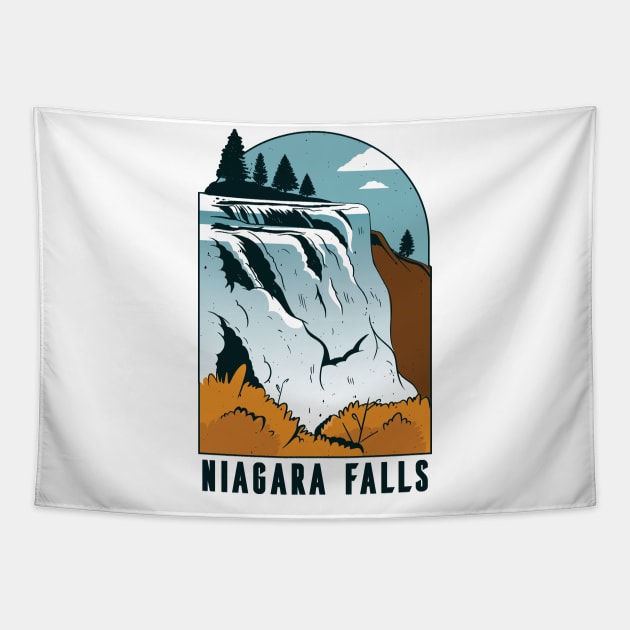 Niagara Falls Tapestry by HiFi Tees