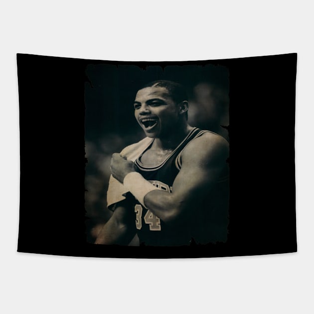 Young Charles Barkley Vintage Tapestry by CAH BLUSUKAN