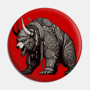 Norse Mythology Viking Warrior Bear Berserker Pin