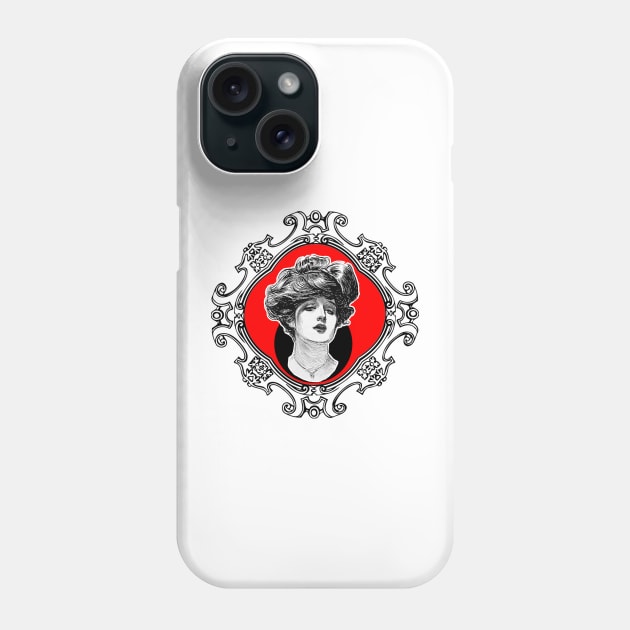 woman face and hairstyle Phone Case by Marccelus