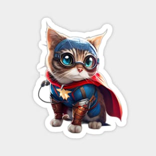 Superhero Cat Magnet