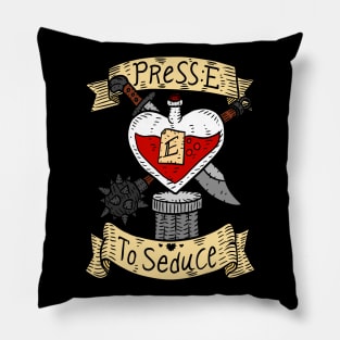 press E to.. gaming Shirt design. Pillow