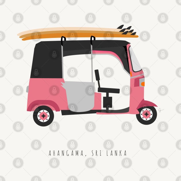 Ahangama, Sri Lanka Surf Tuk Tuk by lymancreativeco