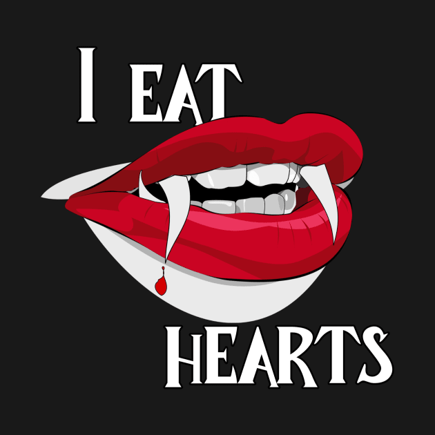 I Eat Hearts! | Anti-valentine | Spooky/Halloween Valentine's Day Art by PraiseArts 