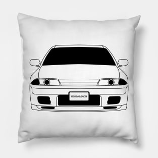 Nissan Skyline GTR R32 Black Outline Pillow