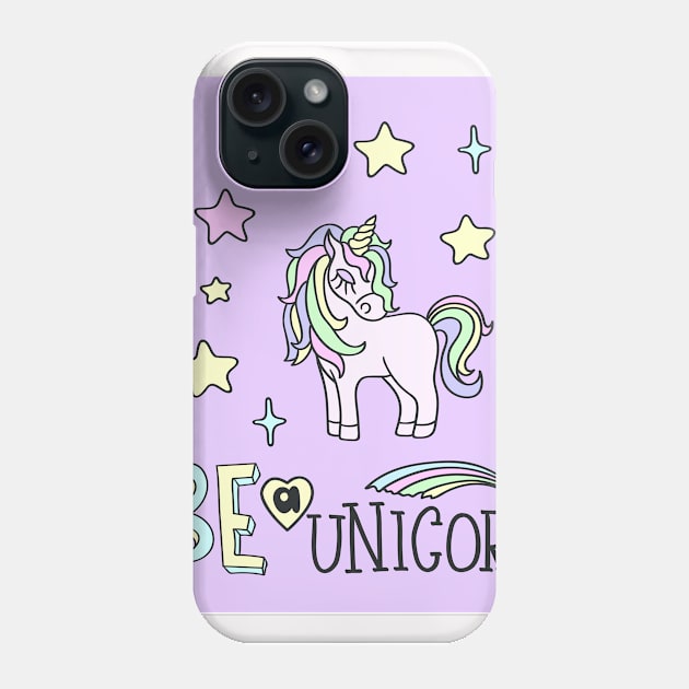 Unicorn Neck Gator Be a Unicorn Purple Unicorn Phone Case by DANPUBLIC