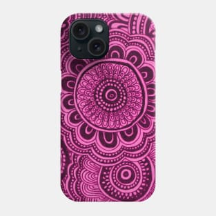 Hot Pink Anemone Flowers Phone Case