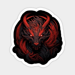 Fiery Red Dragon Magnet