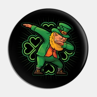 Dabbing Leprechaun Funny Dab St Patricks Day Pin