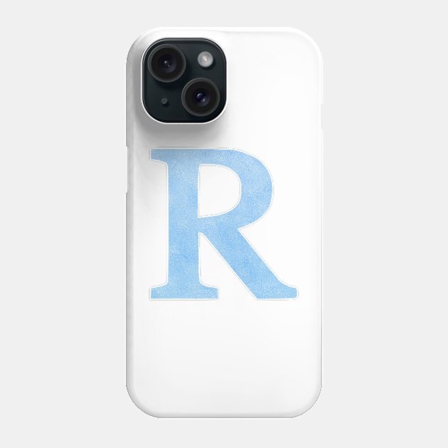 The Letter R Blue Metallic Phone Case by Claireandrewss