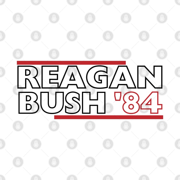 Reagan Bush '84. Funny Phrase, Presidential Campaign 1984 by JK Mercha