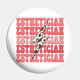 Retro Groovy Western Cowhide Esthetician Pin