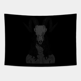 ASCii Savage Girl (White) Tapestry