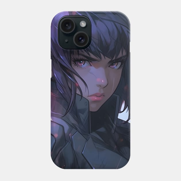 Cybernetic Journeys: Ghost in the Shell Aesthetics, Techno-Thriller Manga, and Mind-Bending Cyber Warfare Art Phone Case by insaneLEDP