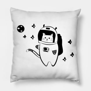 Cool cat in space Pillow