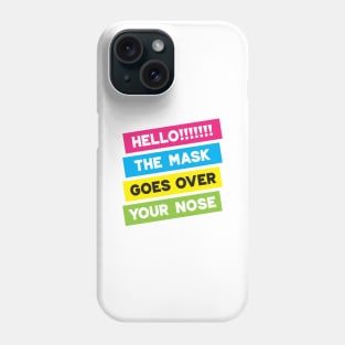 Hello! The Mask Goes Over Your Nose! Stripes 2 Phone Case