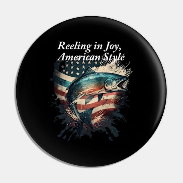 Reeling in Joy, American Style Pin by GraphGeek