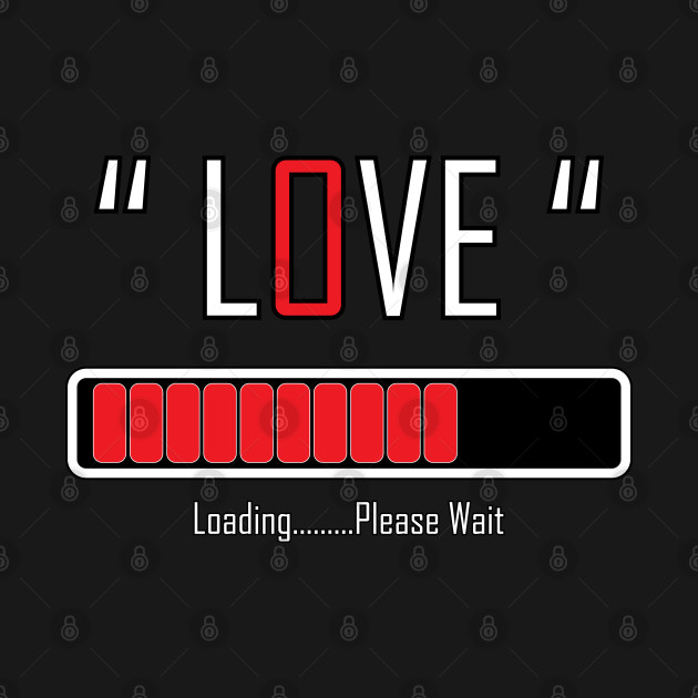 Love loading please wait.typography slogan design. by Longgilbert