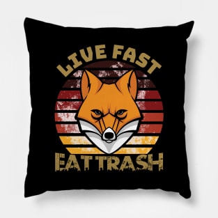 Live Fast Eat Trash Possum Pillow