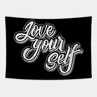 Vintage Retro Love Your Self Tapestry