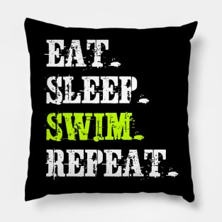 Eat Sleep Swim Repeat Pillow