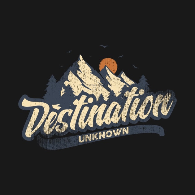 Destination Unknown Mountain Hiking Travel by All-About-Words