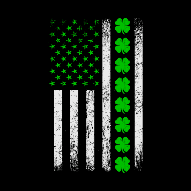 St. Patrick's Day Shamrock Irish American flag | USA gift by MerchMadness