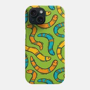 Tropical Serpent Parade: Vibrant Snake Pattern Phone Case