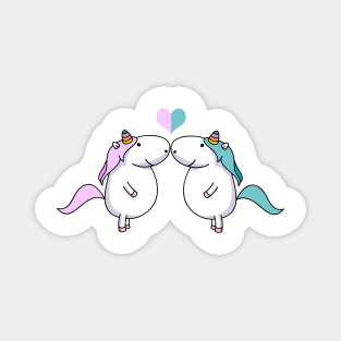 Unicorn couple love Magnet