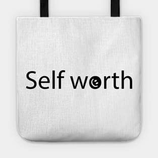 Self worth artistic design Tote