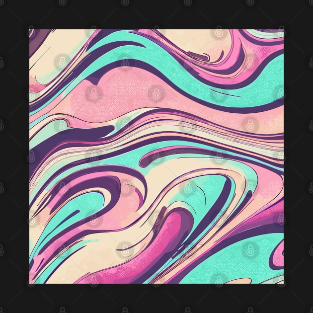 Retro abstract waves pattern by TomFrontierArt