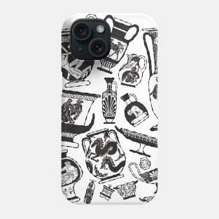 Greek Pottery - black and white Phone Case