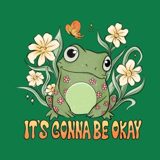 It's Gonna Be Ok - Reassuring Frog Themed Design T-Shirt