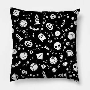 Halloween Polyhedral Dice Pattern Pillow