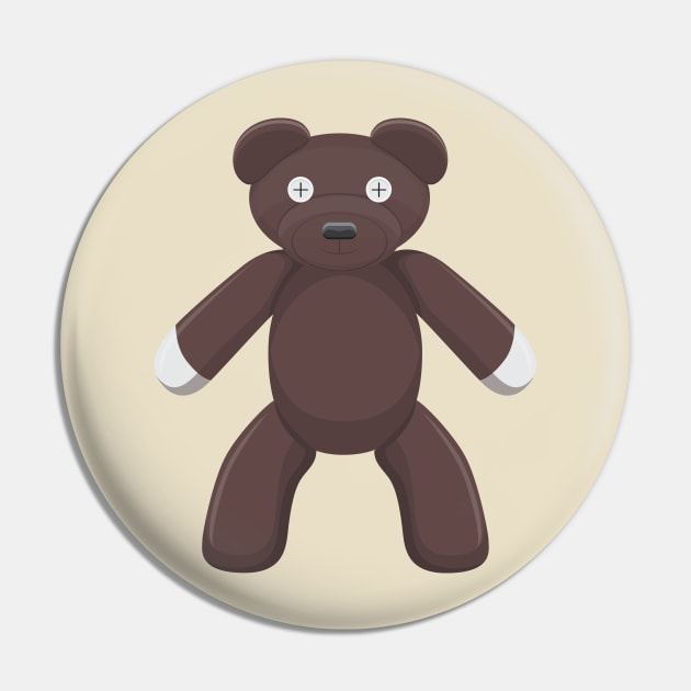 Bean's Teddy Pin by ARVwerks