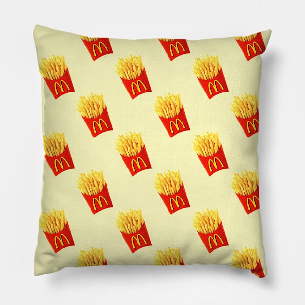 Fries Pattern | Foodie Pillow by fernandaffp