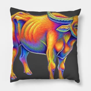 Psychedelic Rainbow Year of the Ox Pillow