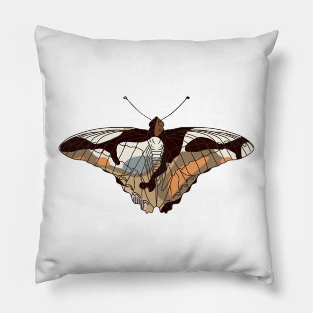 modern abstract butterfly Pillow by bloomroge