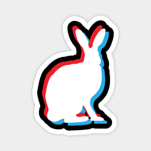 Easter Bunny Retro Movie Effect Color Divide Magnet