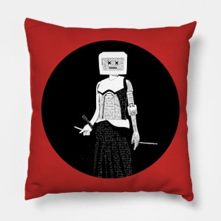 Cybersamurai BW Pillow