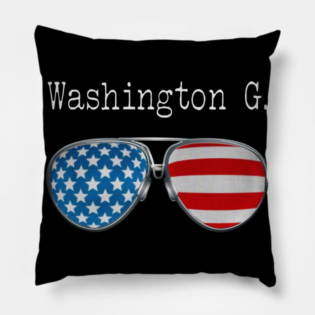 AMERICA PILOT GLASSES ONE DOLLAR ONLY Pillow by SAMELVES