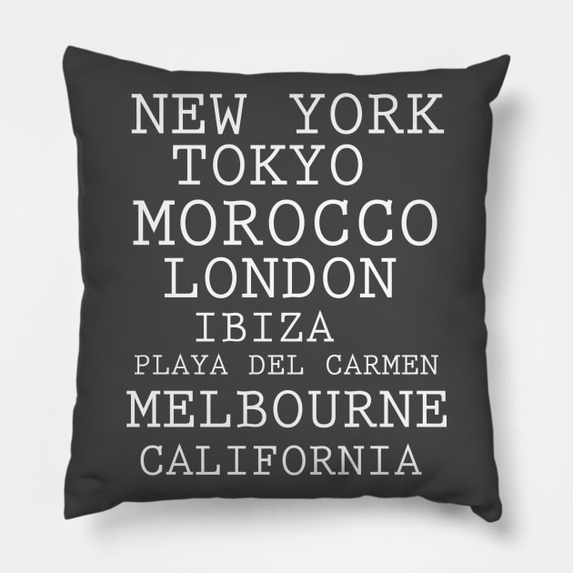 Tour (Front and Back, T-Shirt only) Pillow by Notanewmember