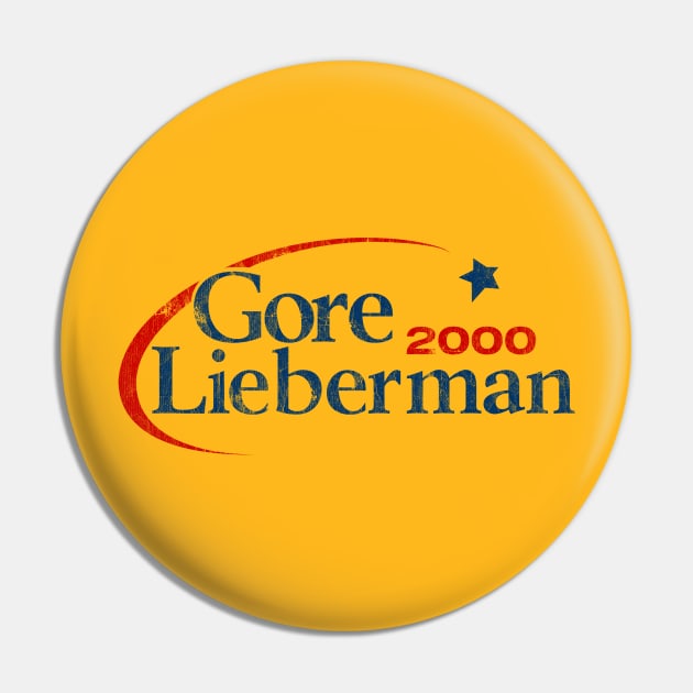 Gore Lieberman 2000 Pin by RadRetro