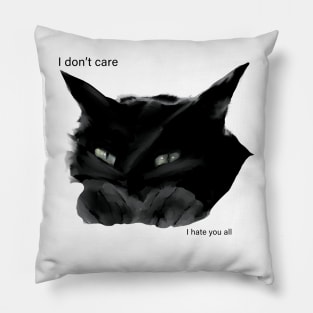 Don't Care Cat Pillow