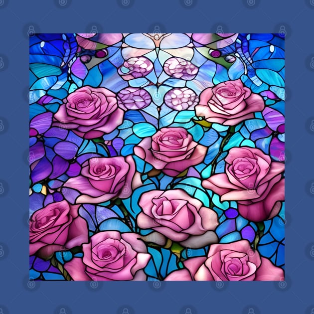 Stained Glass Roses by Chance Two Designs