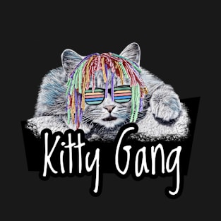 Kitty Gang - Funny and Cute Swag Cat Design T-Shirt