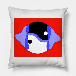 Shroomy yin yang Pillow