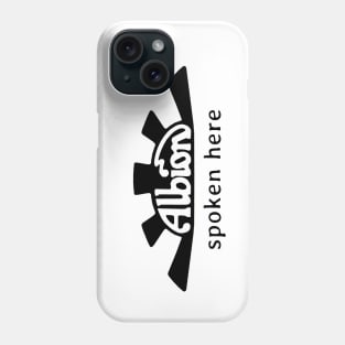 Albion 1960s classic lorry emblem "Albion spoken here" black Phone Case