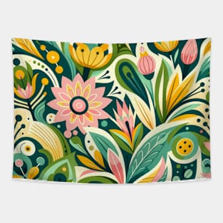 Spring Reawakening Lush Floral Tapestry